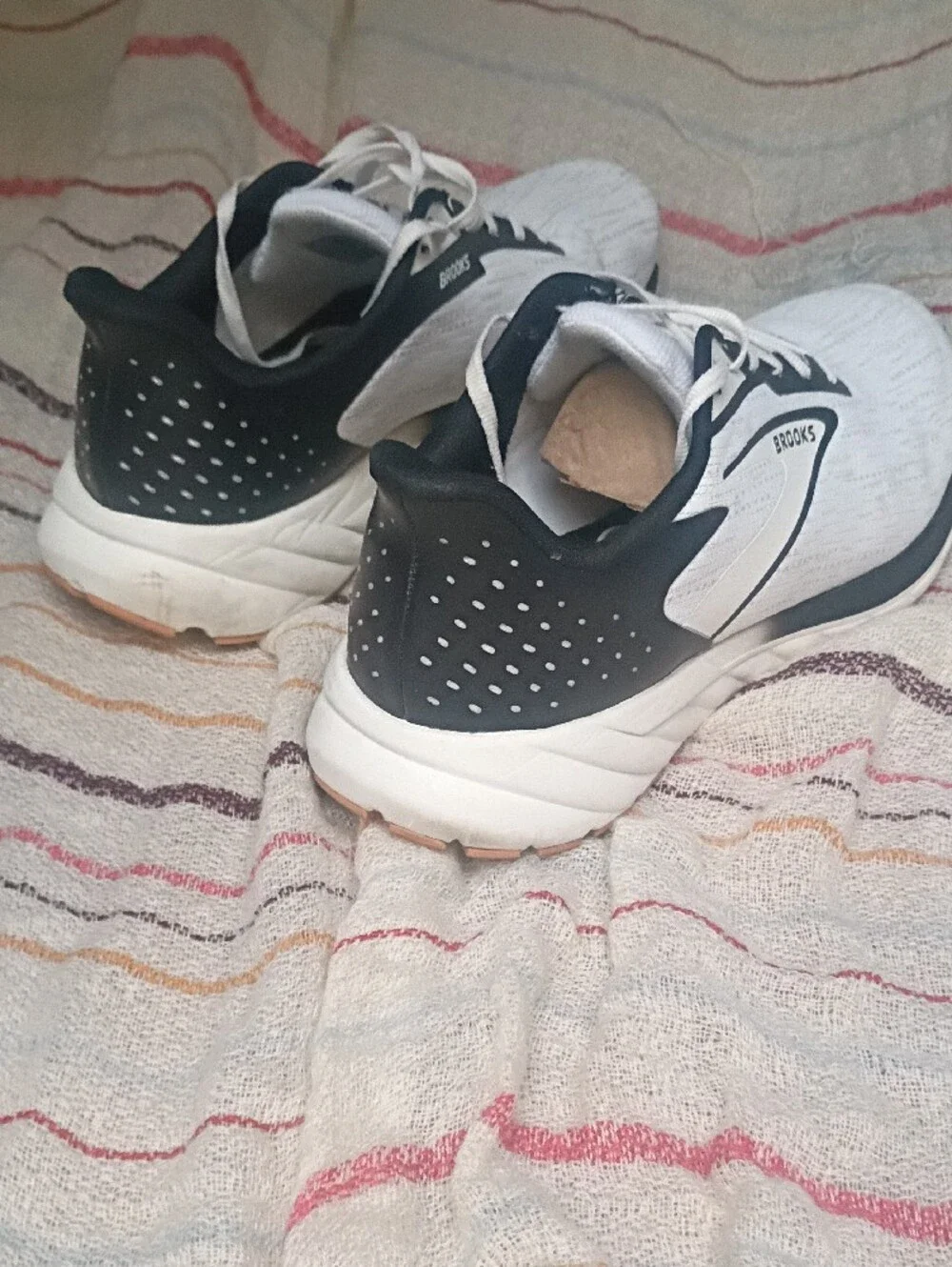 Brooks White and Black Men’s Athletic Running Shoes